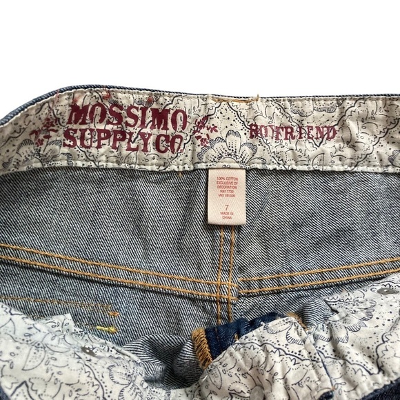MOSSIMO SUPPLY CO. Distressed Boyfriend Jeans Blue Size 7 - Picture 11 of 13